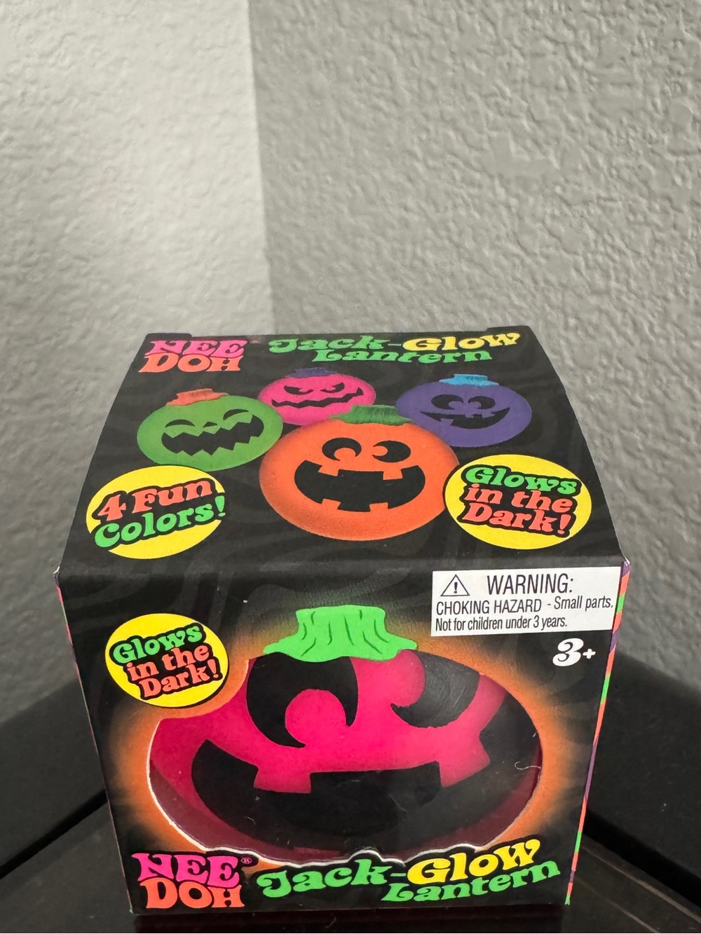 Needoh Jack-Glow Lantern Kids Halloween Toy - Pink/Green